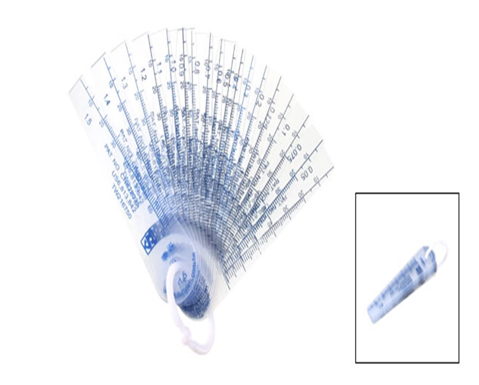 Fühlerlehre, 1pcs 18 in 1 Fühlerlehre 0,05–1,5 mm Dicke Kunststoff Fühlerlehre Lückenfüller Messwerkzeug for Spaltbreite for Designer