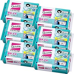 【まとめ買い】クイックル トイレクイックル つめかえ用 大容量 ミント 20枚入 × 6個 99%除菌 24時間抗菌