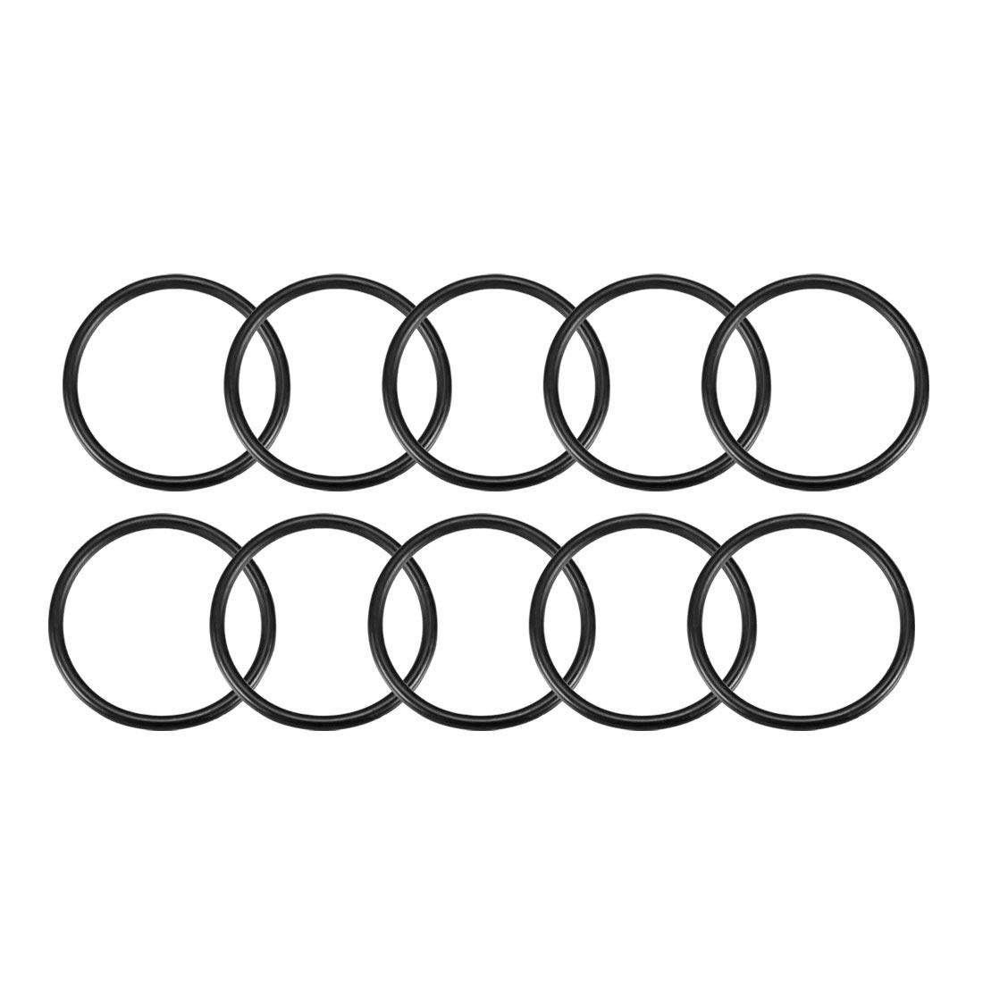 Sourcingmap Nitrile Rubber O-Rings 45mm OD 39mm ID 3mm Width, Metric Sealing Gasket, Pack of 10