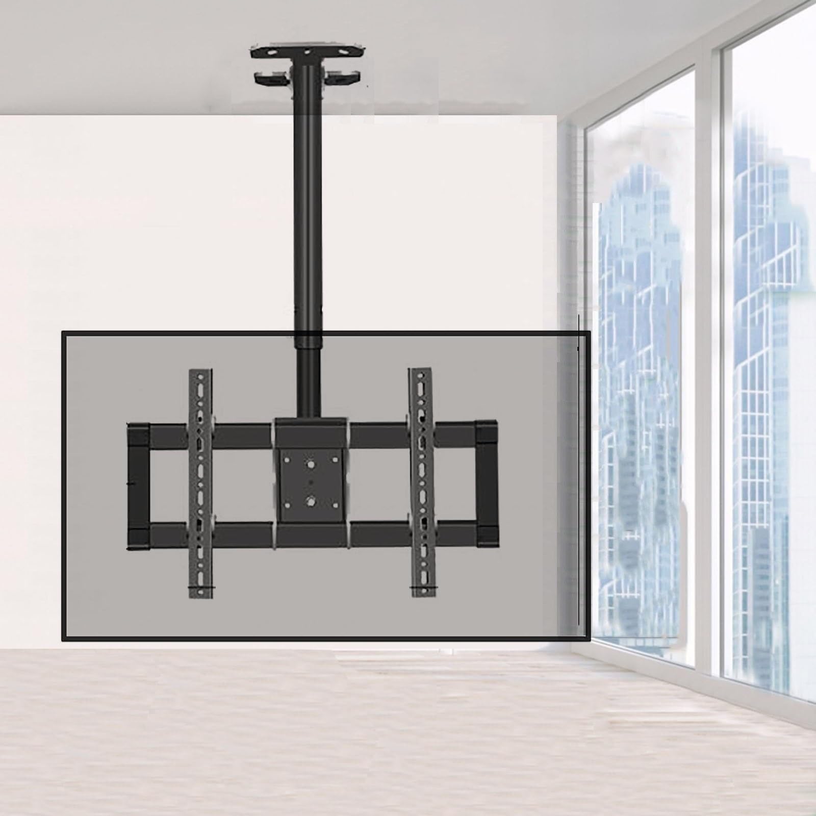 Supporto TV a soffitto - Supporto TV a Parete, Supporto TV Regolabile in Altezza, Adatto alla Maggior Parte dei televisori da 39 a 90 Pollici, Regolazione dell'ango,Cannot Rotate