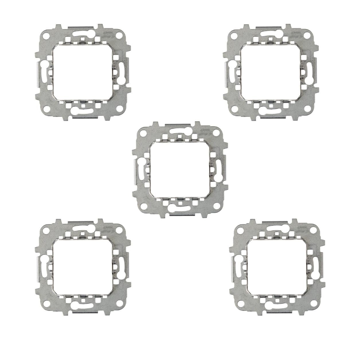 RASMACOR | Pack de 5 Bastidores para mecanismos Niessen Zenit | Bastidor empotrar metálico | Sin Garras | Ref N2271.9 | Pack 5 unidades