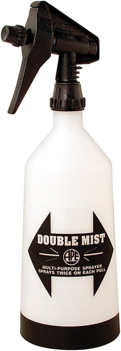 Kwazar Double Mist Trigger Sprayer White Yard Adjustable 1 Liter Plants Greenhouse Farm