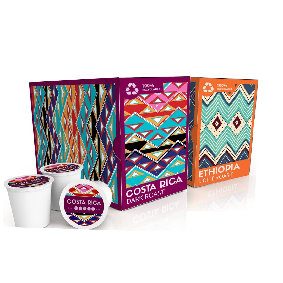 Atlas Coffee Club Dark and Light Roast K Cup Pods Costa