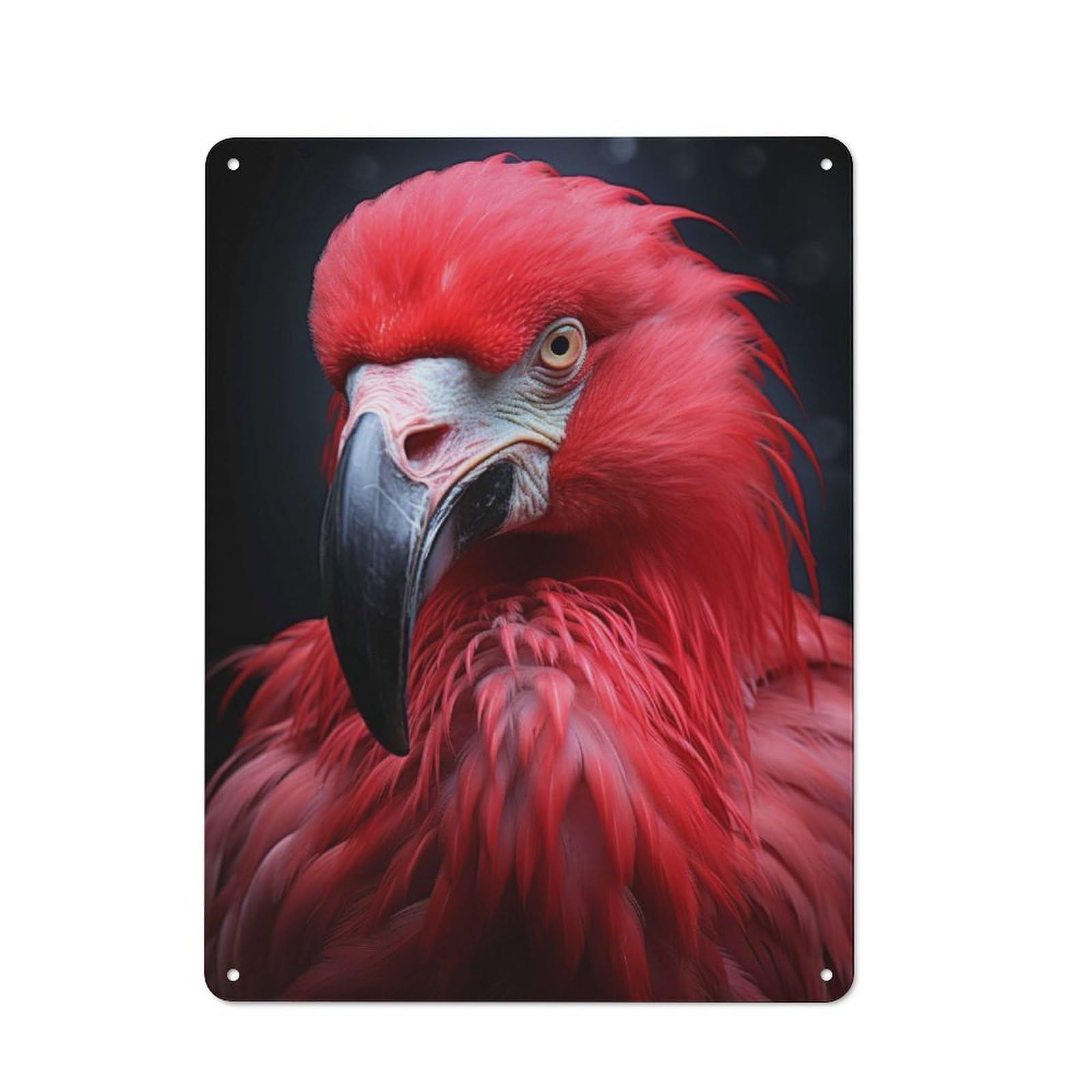 Everyday Cool Flamingo Portrait Metal Gift Sign 40x30cm, Room Wall Plaque for Home, Shop, Pub Or Studio Wall
