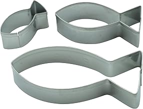 BekkiB - 3-er Set Ausstecher "Fische" - Spülmaschinengeeignete Fisch-Ausstechformen aus Edelstahl - Perfekt für Plätzchen & Tortendeko - 998518