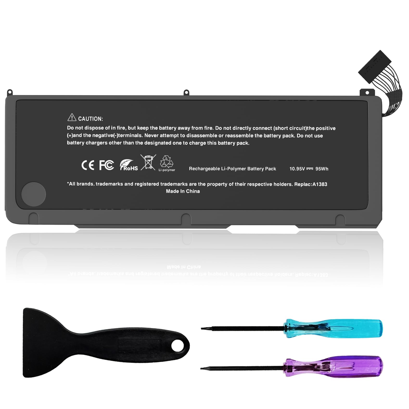 A1383 Battery A1297 Laptop Battery Replacement for MacBook Pro 17 inch A1297 (Early 2011-Late 2011) Series EMC 2352-1 EMC 2564 MD311*/A MD311LL/A