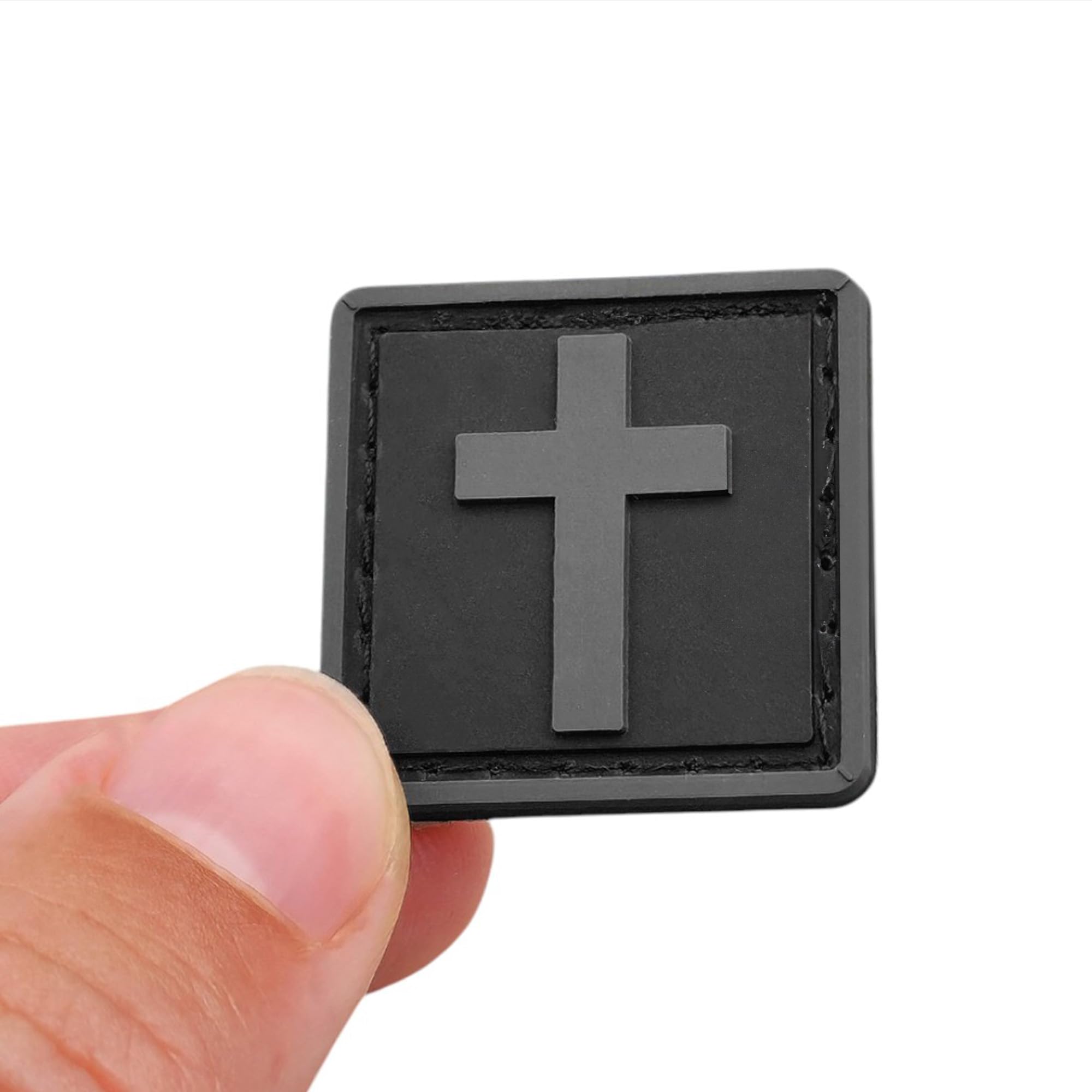 Amazon.com: Mini 1x1 Christian Crucifix PVC Patch Blackout Subdued
