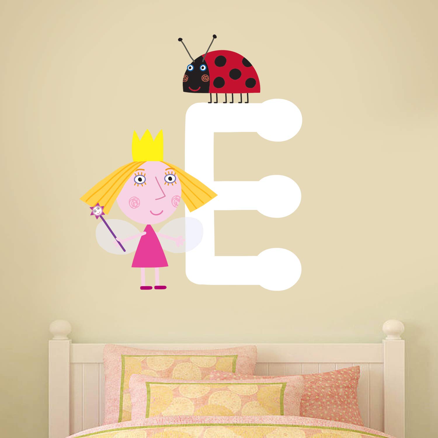 Ben & Holly's Little Kingdom Holly and Personalised Letter Wall Sticker Decal Vinyl (60cm Width x 50cm Height) - Image 3