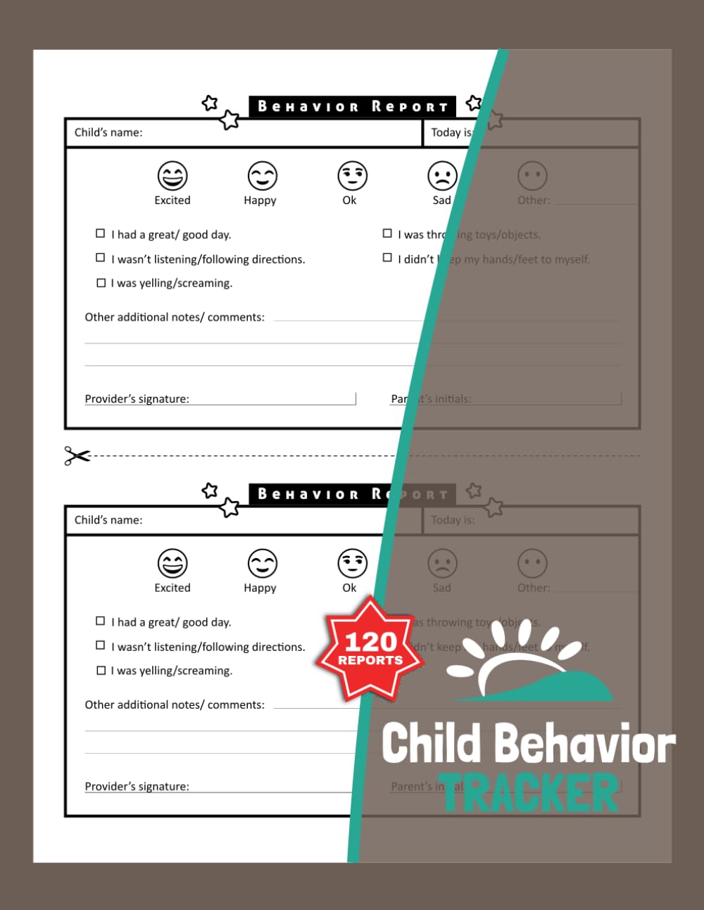 Child Behavior Tracker: Daily Classroom Behavior Reports for Daycare, Preschool, Child Care Centers, & in Homes | 120 Single-Sided Pages Child Behavior Tracker: Daily Classroom Behavior Reports for Daycare, Preschool, Child Care Centers, & in Homes | 120 Single-Sided Pages