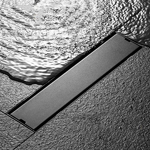 Caniveau de douche invisible noir SUS304 pour éliminer les odeurs - 2