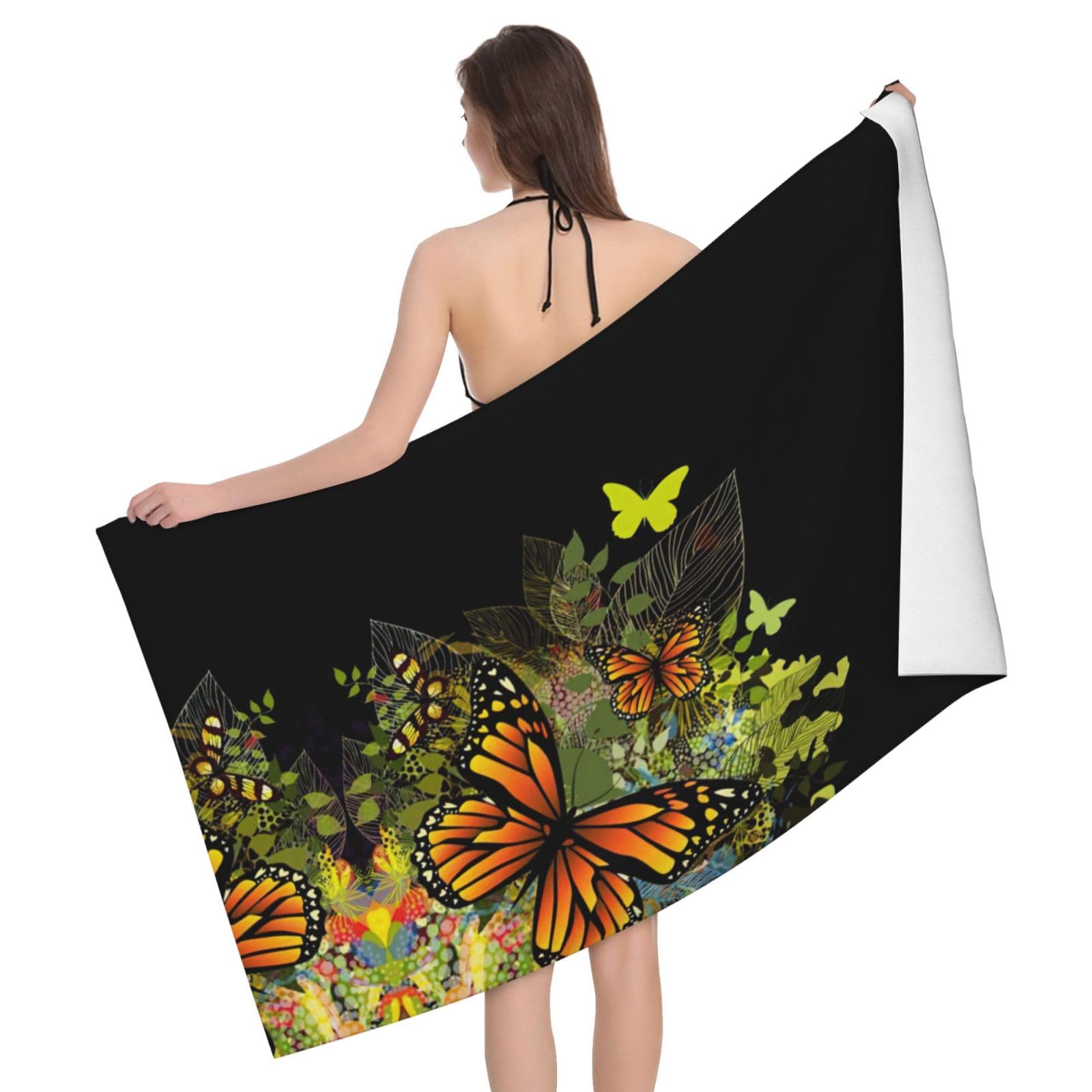 Cadeau personnalisé femme homme serviette papillon voyage et camping