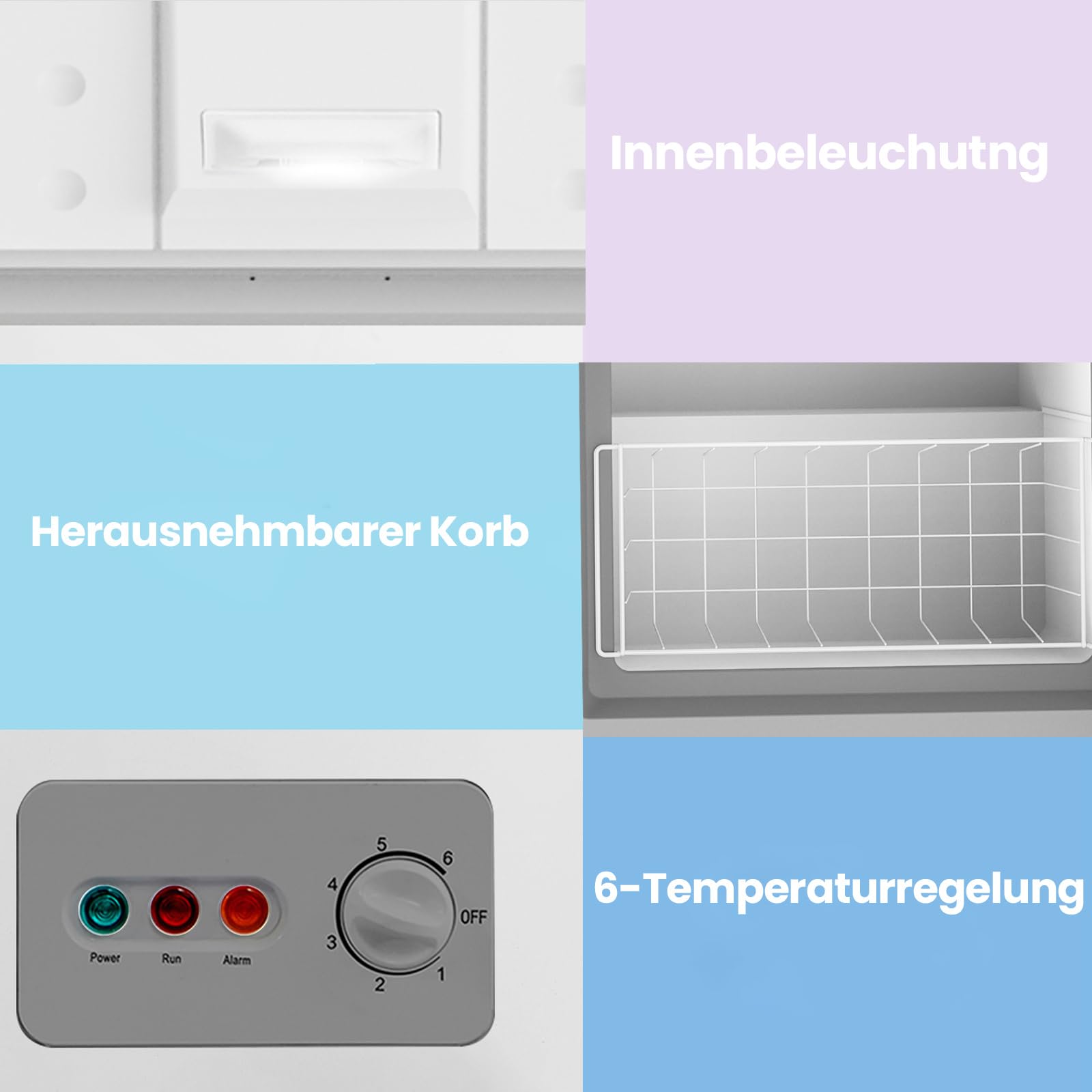 Comfee RCC201WH6(E) Gefriertruhe 200L 85cm Inverter-Kompressor 41dB Weiß