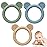 Eascrozn 3 Pack BabyTeething Toys, Teethers for Babies 3-6 6-12 Months, BPA Free Teething Relief Easy to Hold, Silicone Teether Toys for Baby Essentials