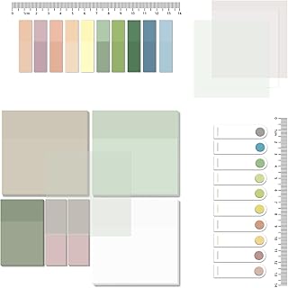 BAYTORY 700 Sheets Transparent Sticky Notes, Clear Waterproof 3 x 3 inch See Through Memo Pad, Self-Adhesive Translucent Writable Index Tabs for Annotating Books, Office & School Study Supplies