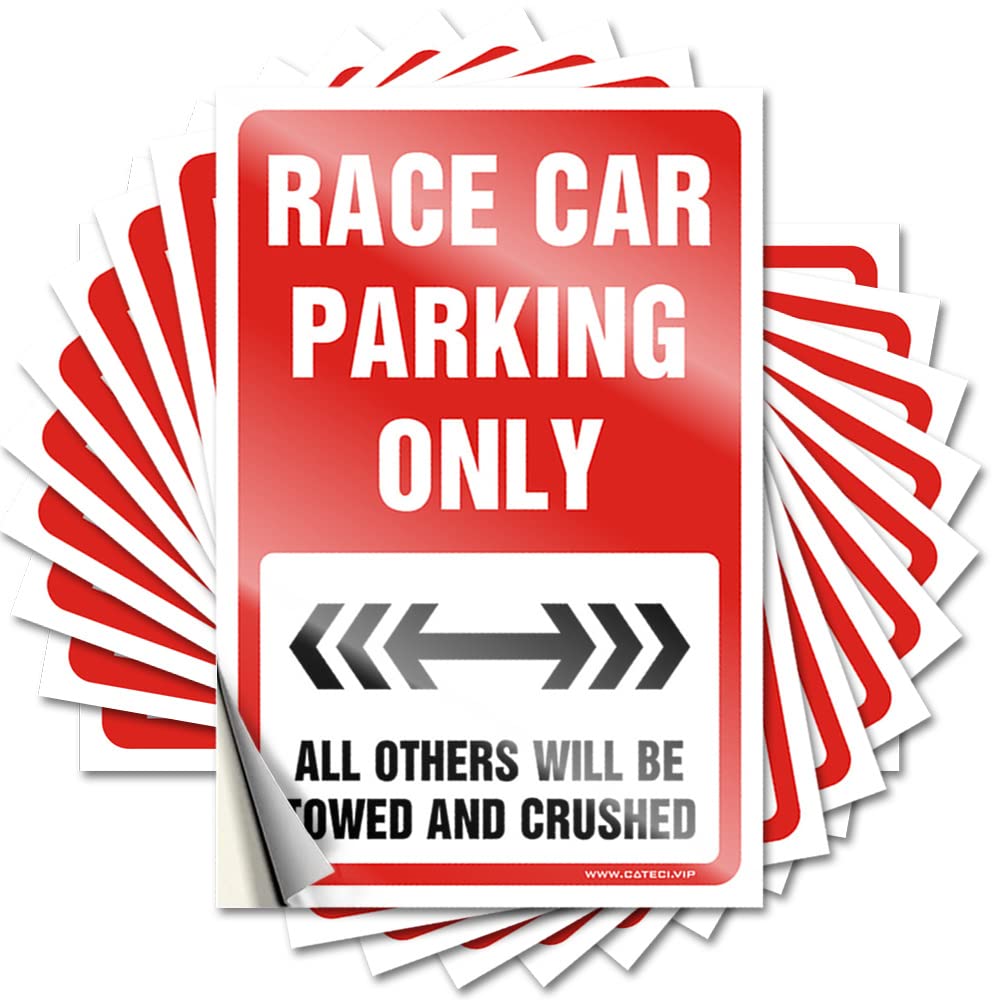 Sticker Lake Custom Stickers, Bottle Waterproof Race Car Parking Only for Hydro Flask | Core Vinyl Decals for Outdoor Holiday Gift(8X12CM)