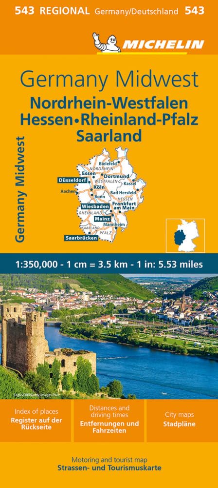 Germany Midwest Map 543 (Maps/Regional (Michelin))