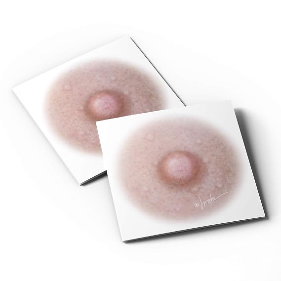 Breast Cancer Temporary Tattoos for Women - 3 Pairs, Fitzpatrick Colors: 1, 2 and 3 (1 inch) Small Size - Sample Pack