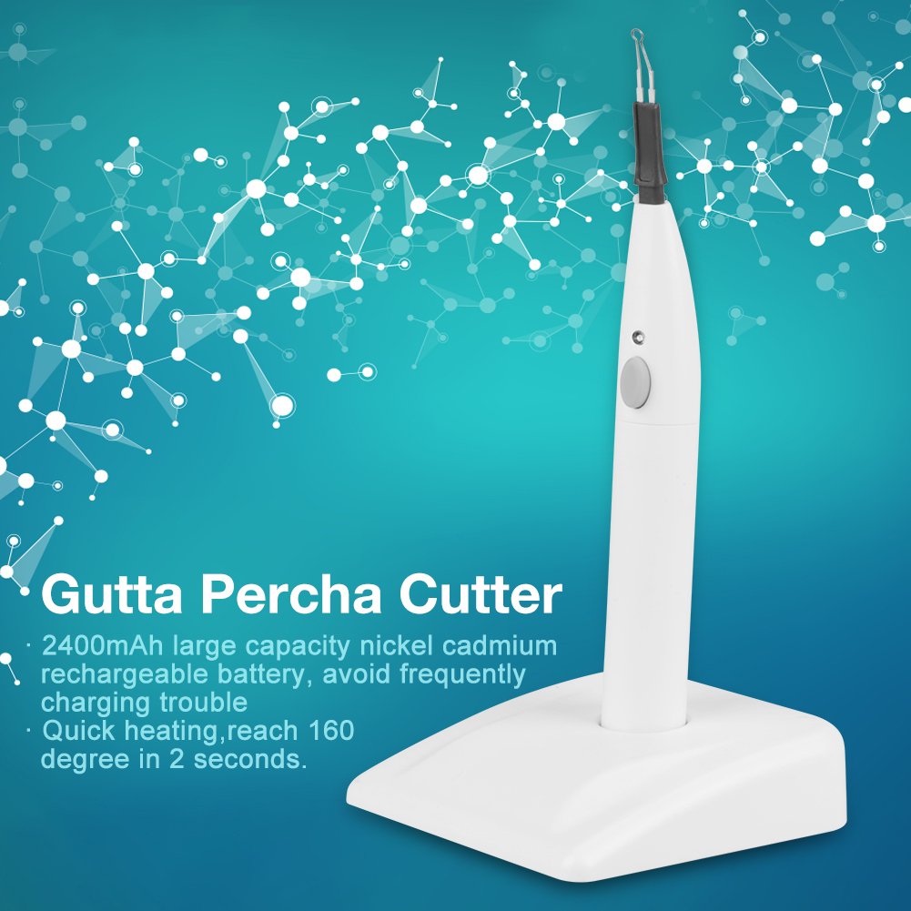 Akozon Gutta Percha Cutter Tooth Gum Cutter Gomma Senza Fili Dentale con 4pz Punte(EU Standard)