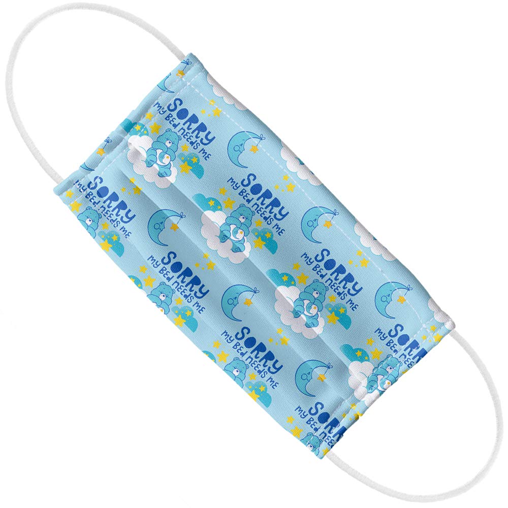 Popfunk Care Bears Bedtime Bear My Bed Needs Me 1-Ply Reusable Face Mask Covering, Unisex