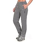 Little Donkey Andy Women\'s Stretch Convertible Pants, Zip Off Quick Dry Hiking Pants Regular Gray S