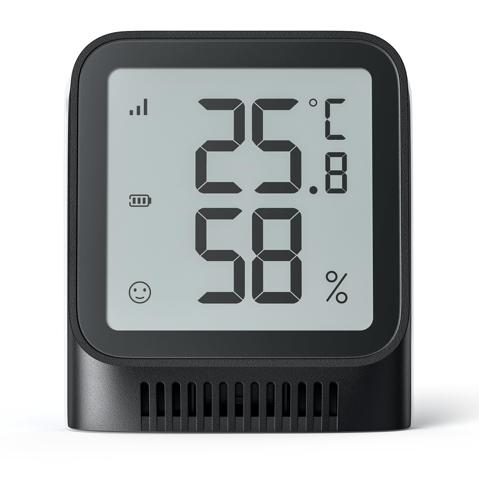 X-Sense WLAN Thermometer Hygrometer Innen mit X-Sense App, Mini Digital Raumthermometer, Angepasster Komfortbereich, Smiley-Indikator, kompatibel mit Alexa, erfordert Basisstation SBS50