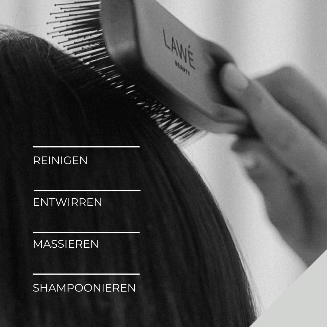 FIT BRUSH GENTLE - Haarbürste für empfindliche und geschädigte Kopfhaut sowie feines und brüchiges Haar - zur Kopfhautreinigung - Entwirrbürste ohne Ziepen - Kopfhautmassage Bürste
