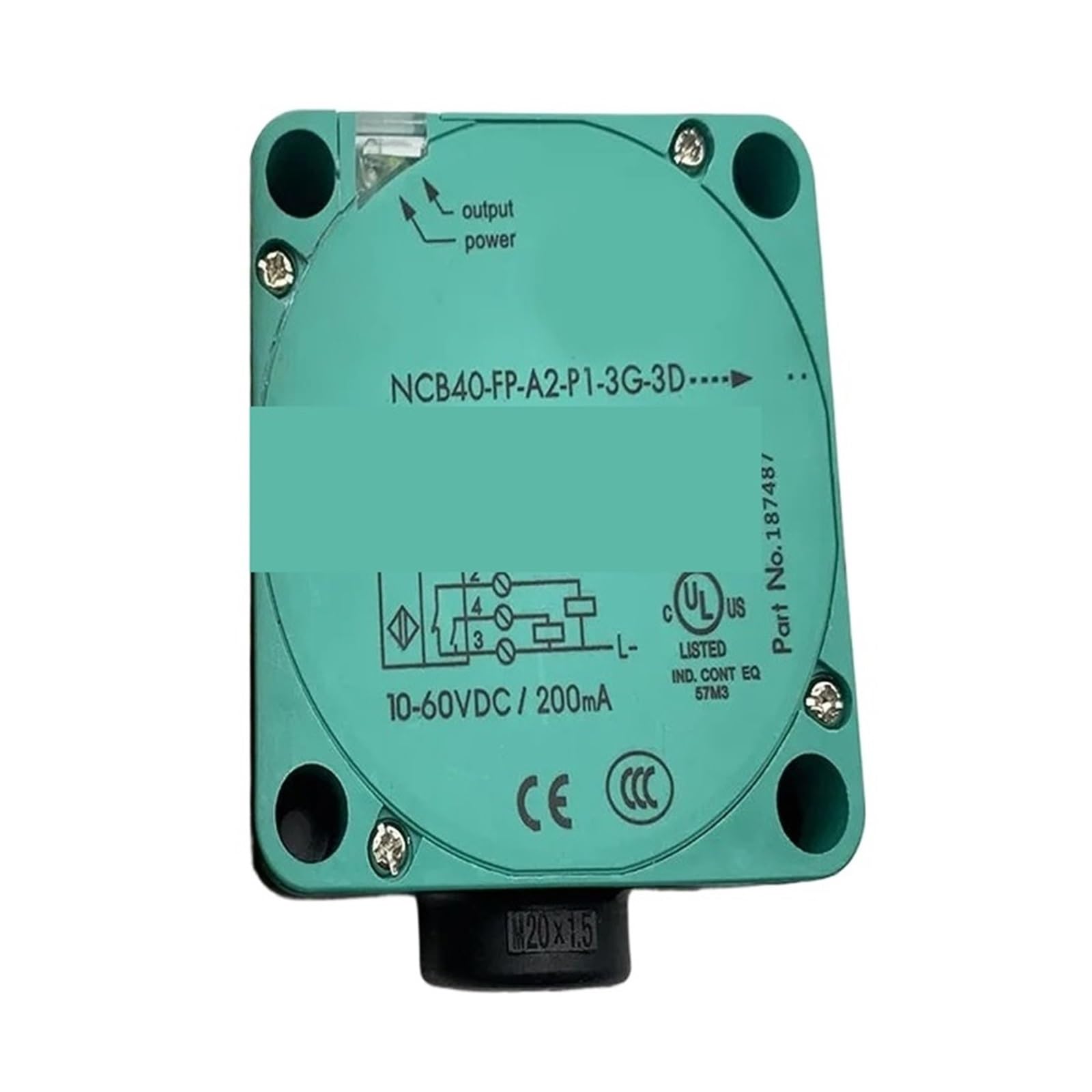 Capteur inductif NCB40-FP-A2-P1-3G-3D avec protection renforcée pour atmosphère exigeante