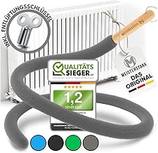 DIE ORIGINAL Heizungsbürste lang 115cm [NOTE 1,2]I Heizkörperbürste für Heizkörper Reinigung I Heizungsreinigungsbürste I Radiator Cleaner Brush I Heizkörper Reinigungsbürste inkl Entlüftungsschlüssel