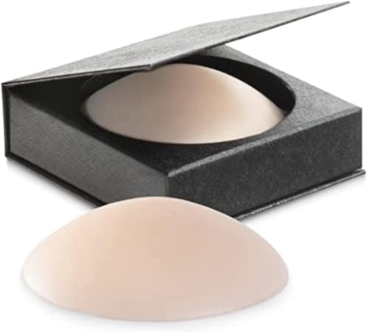 Nipple Cover for women,Seamless and Sheer Adhesive Silicone Nipple Pasties for Women Reusable, Sticky Breast Petals with Travel Box