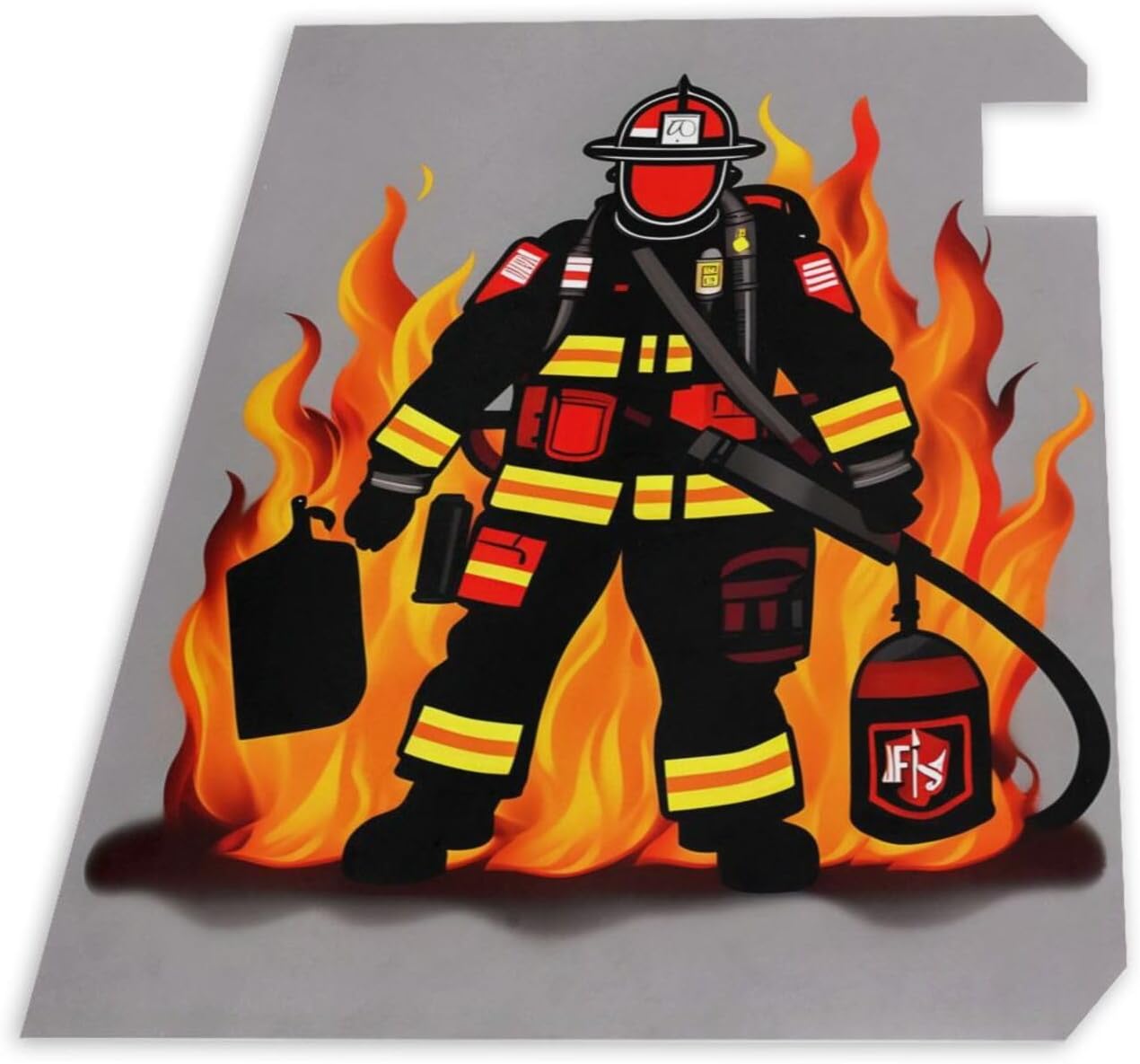 Firefighter Fireman Mailbox Covers Magnetic Post Box Cover Wraps Standard Size 21x18 Inches for Garden Yard Decor
