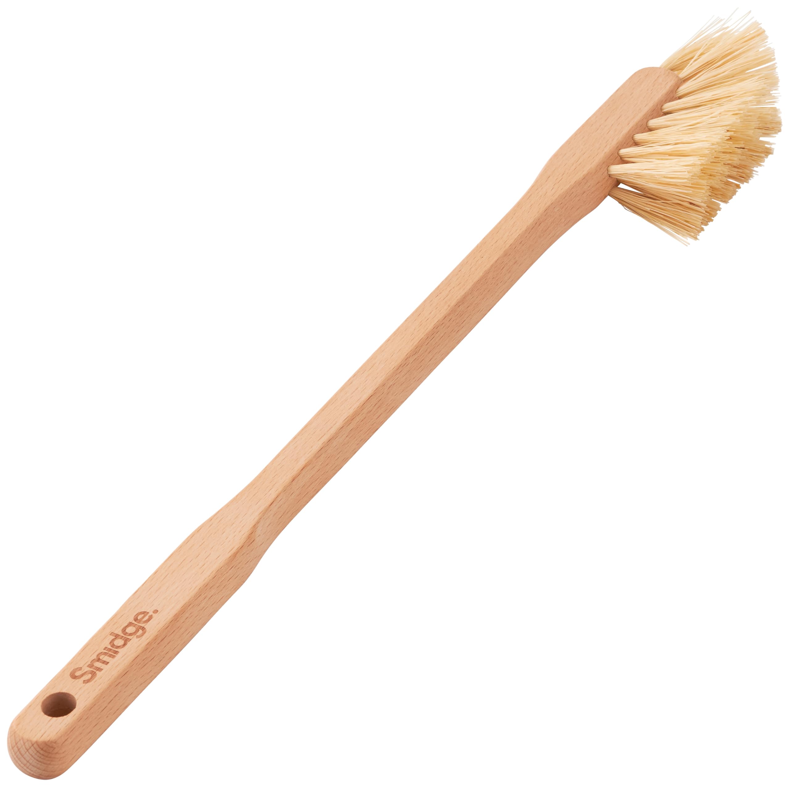 Smidge Natural Beechwood Large Bottle Brush, Wooden Dish Brushes for Washing Up, With a Large, Long Reach Handle