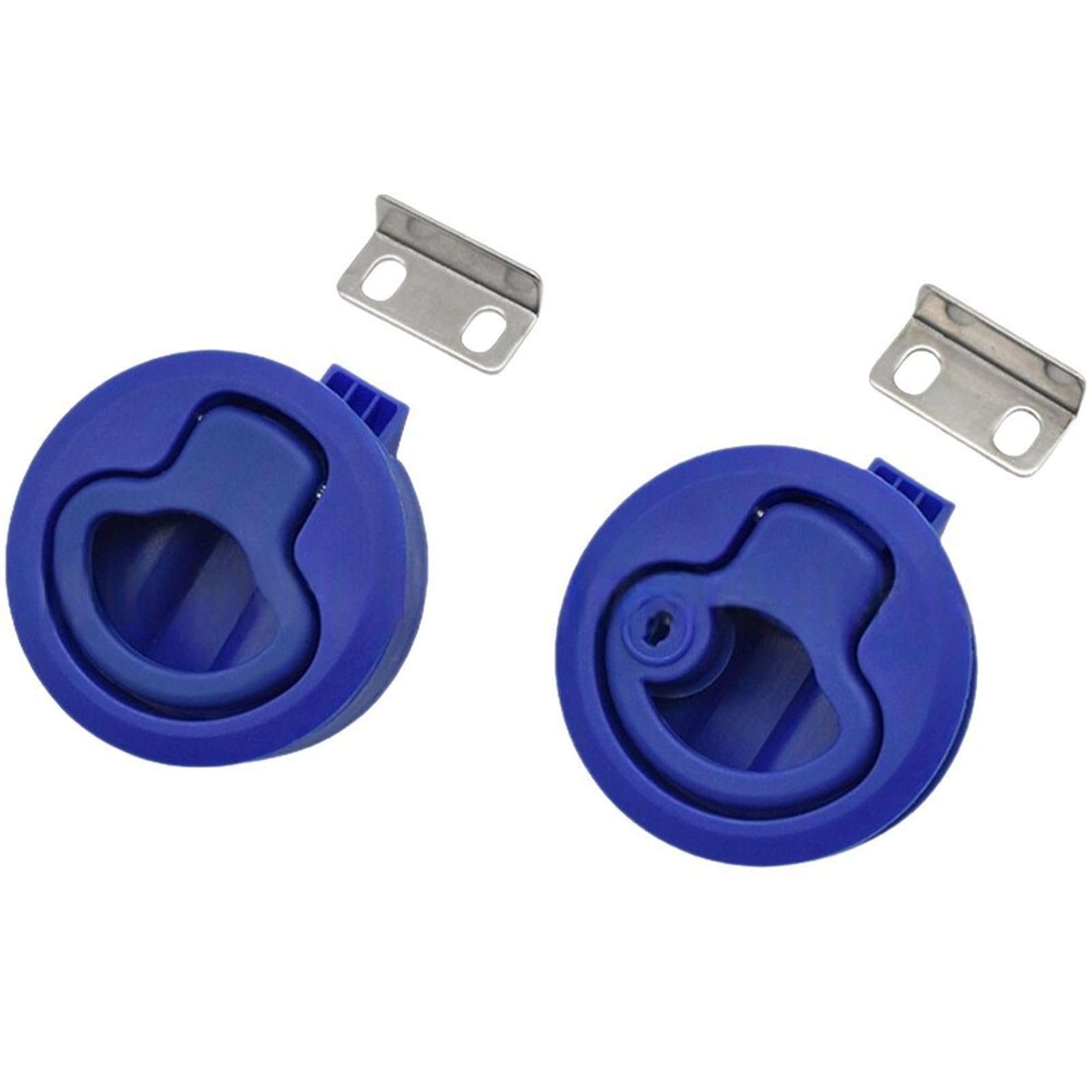 Serrure à tirette ronde contre les poignées cassées bouton cylindrique bleu
