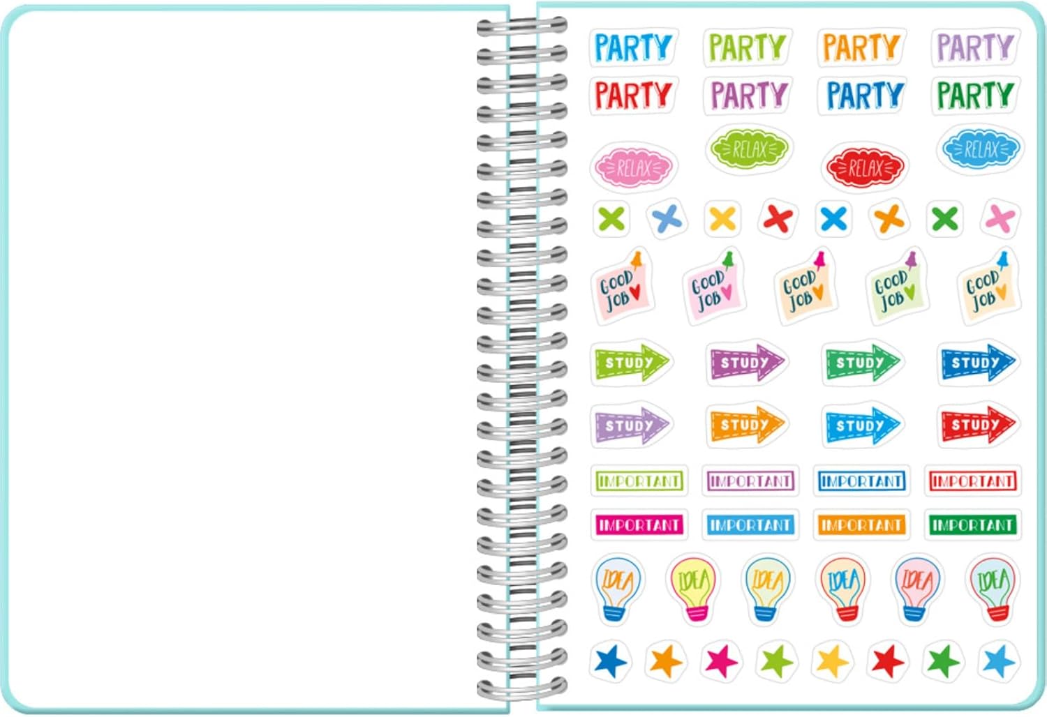 Dohe - School Agenda 2025 2026 - Weekly Overview, Size A5 (15 x 21 cm), Spanish and English, Double Spiral Bound and Elastic Band, Hard Cover, 4 Sticker Pages - Serenity Green