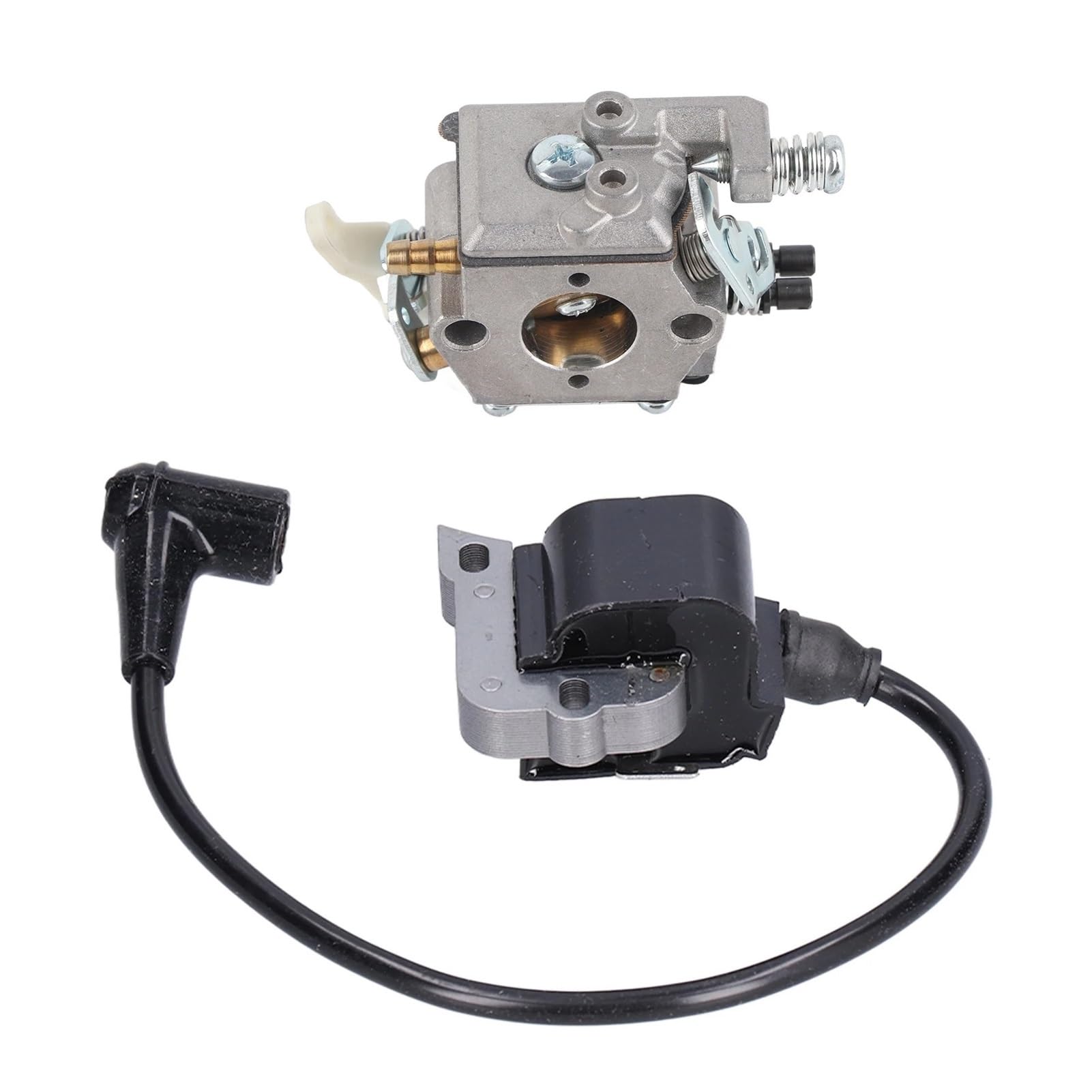 Zestaw filtrów iskrowych gaźnika, zestaw cewki zapłonowej z gumy żelaznej, aluminiowej, 503281504 do piły łańcuchowej 50, 51, 55, narzędzie ogrodowe
