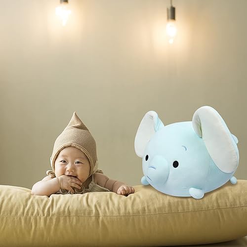 Miniatura 7 de Achwishap Almohadas de peluche de elefante de 157 pulgadas almohada Kawaii abrazando elefante de peluche para niños y niñas regalos de cumpleaños