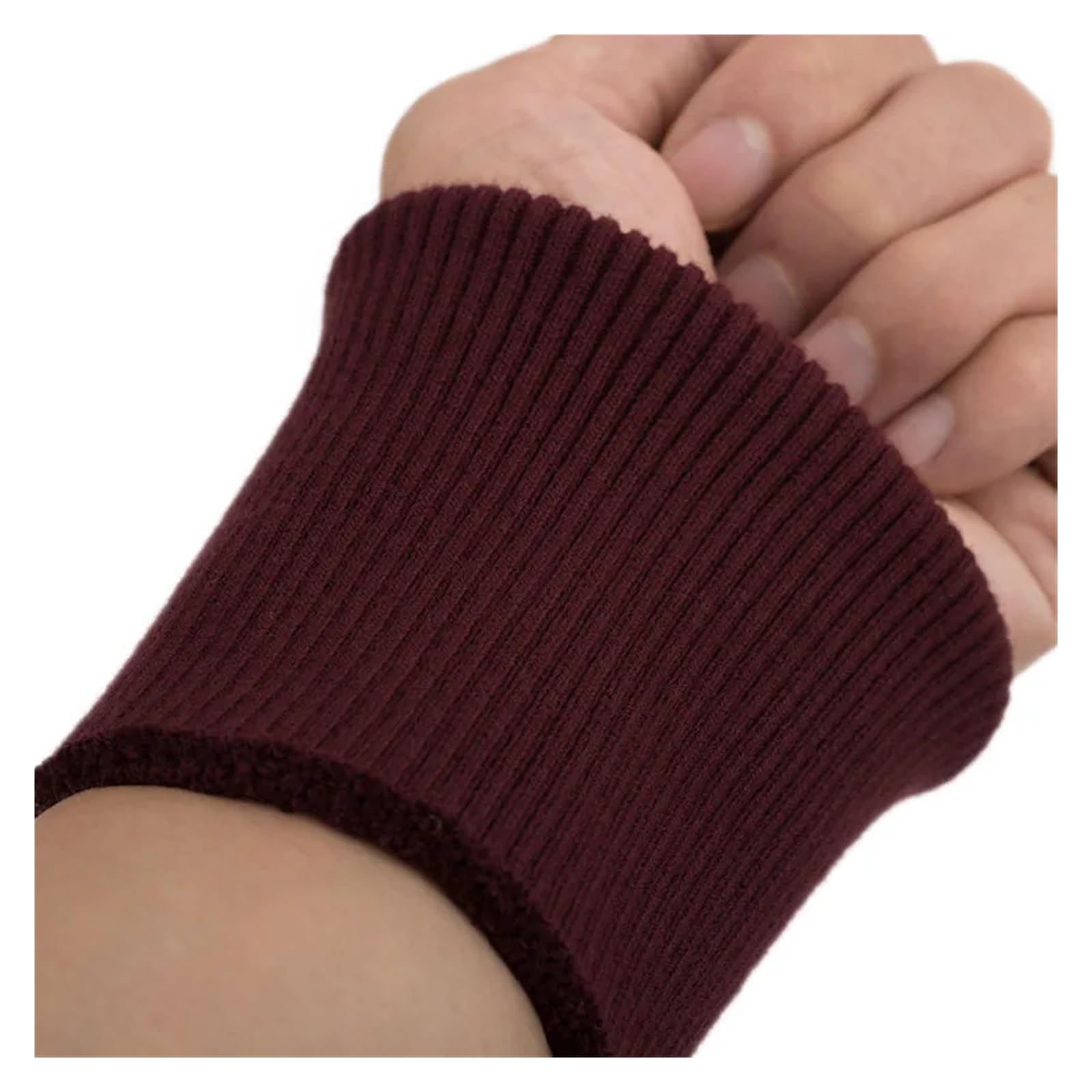 Puños elásticos con canalé Par de puños de Punto elástico, Ropa Recortada, Chaqueta, Abrigo, puños Gruesos elásticos de algodón, 1 par de 3,54 Pulgadas de Ancho(Black)
