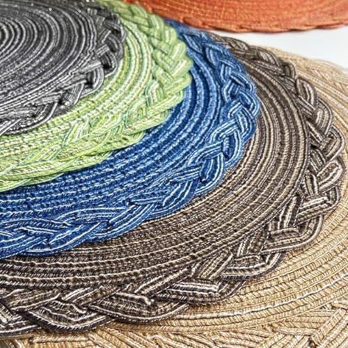 Set de table rond antidérapant et résistant à la chaleur pour protéger votre table - Lot de 4