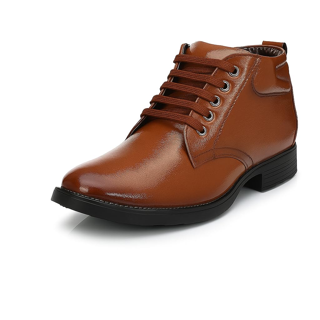 heightx Height Increasing Shoes Elevator TAN Pure Leather Formal Lace-up Shoes for Men's with 3 Inch Height Incease (1.25 Inch Outer Heel and 1.75 Hidden Insole)-picture-55