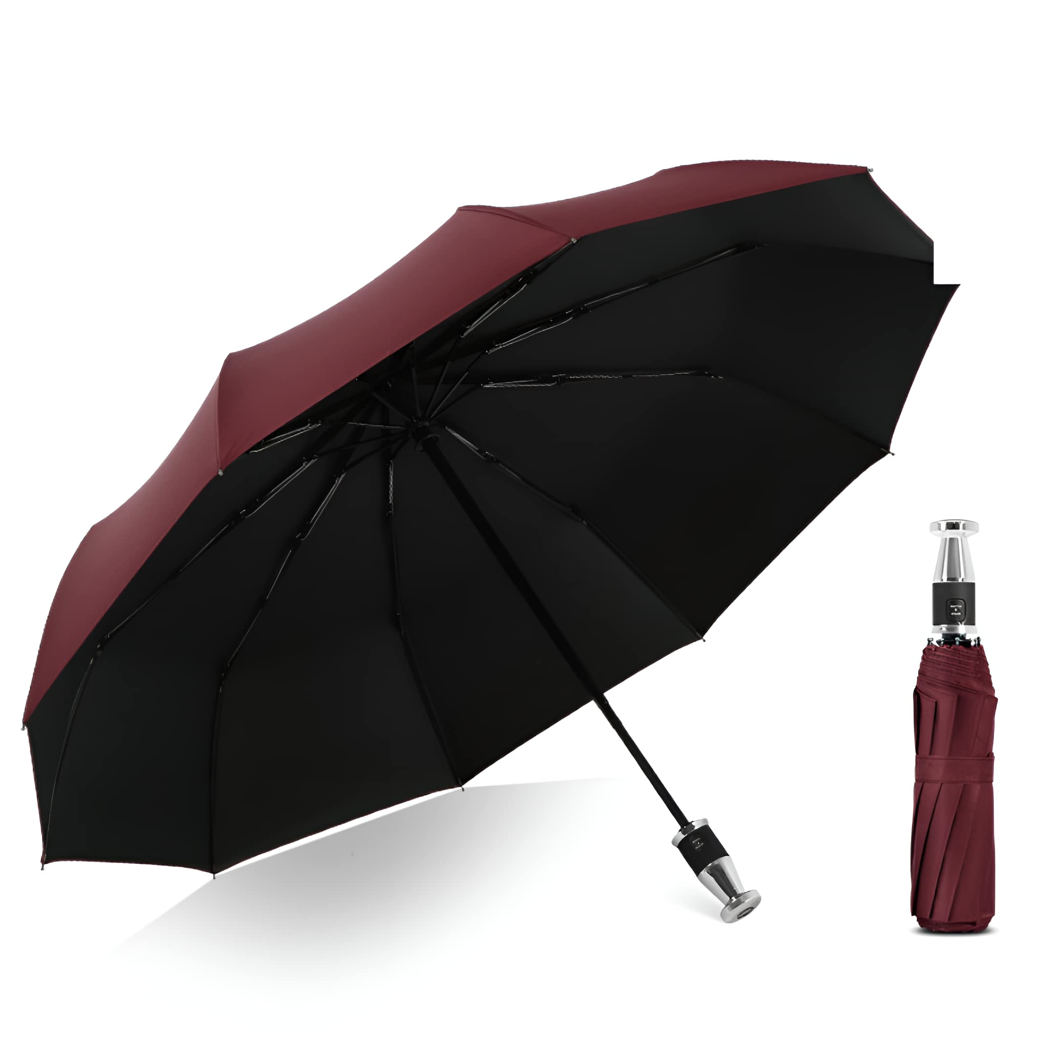 Ash & RohWindproof Travel Compact Umbrella-Automatic Umbrellas for Rain-Compact Folding Umbrella, Travel Umbrella Compact, Small Portable Windproof Umbrellas for Men Women Teenage.