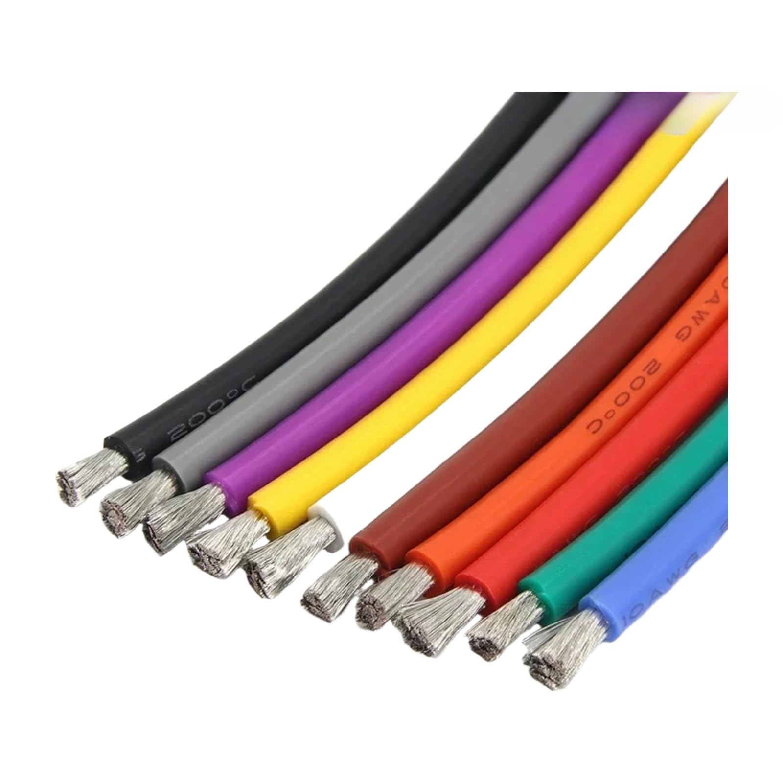 Cables eléctricos de 1/5/10 m. 26 24 22 20 18 16 14 12 10 8 6 4 2AWG(Red; 1 meter; 10AWG)