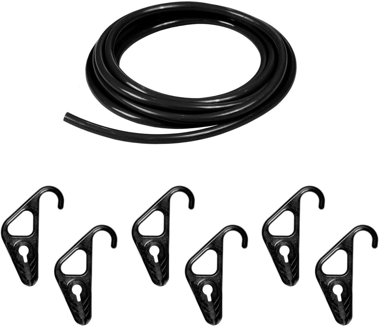 The Better Bungee BBR10516BK Build a Bungee Kit: 1-10' Cord and 6 ADJ Hook Ends, 5/16",BK (Made in USA)