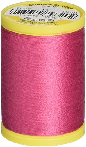 Coats & Clark - Algodón de uso general, 225 yardas, color rosa intenso