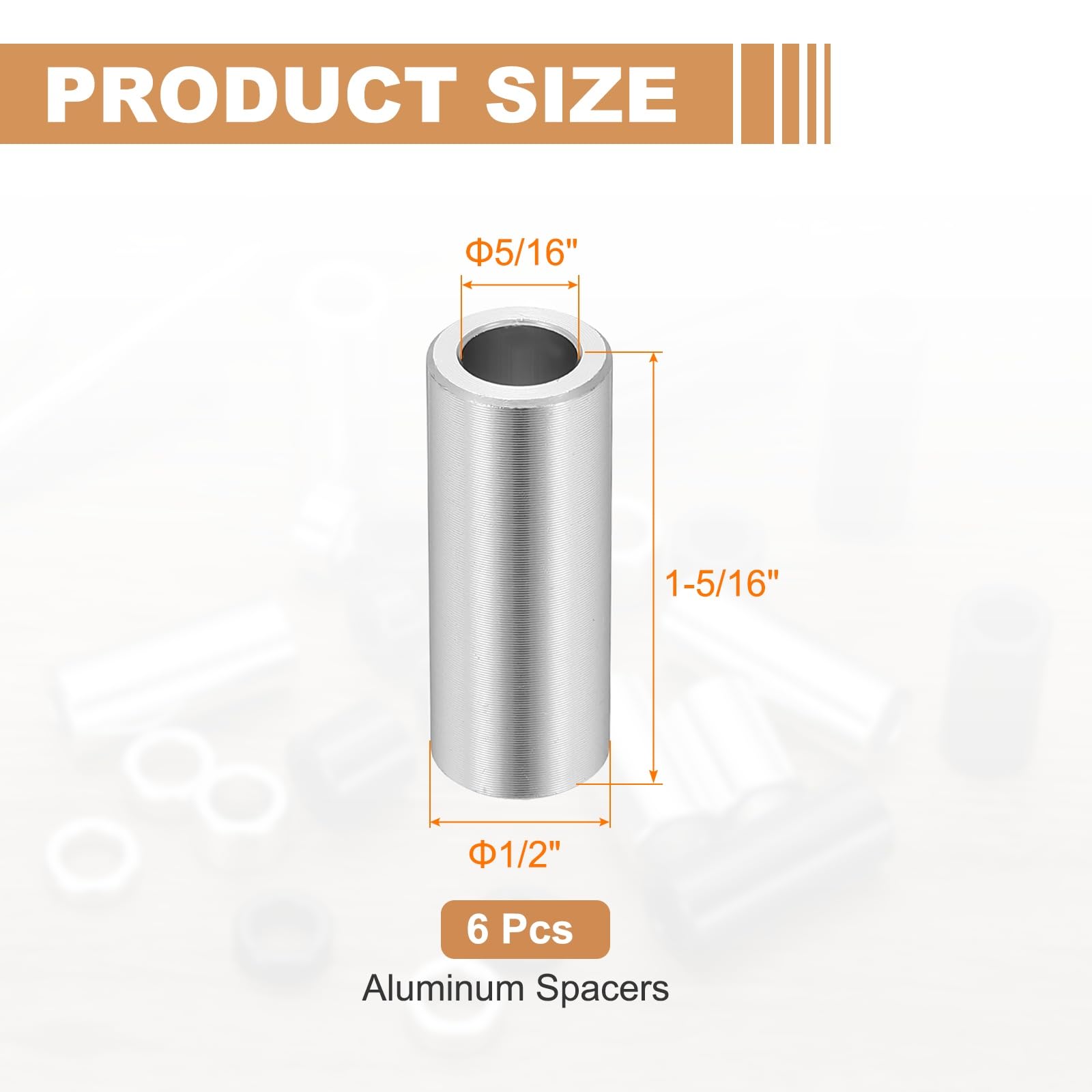 PATIKIL 6PCS Aluminum Spacers - Image 2