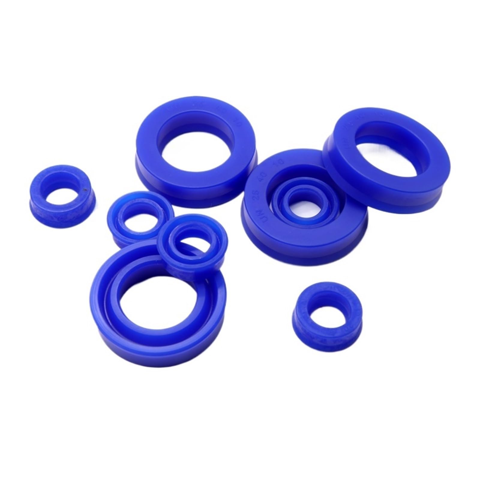 UN Radial Shaft Seal ID 8-19mm (IDxODxTHK) UN Radial Shaft Hydraulic Seals Polyurethane Piston Shaft Piston Rod PU Single Lip U Cup Oil Seals 5pcs(12x25x8(5pcs))