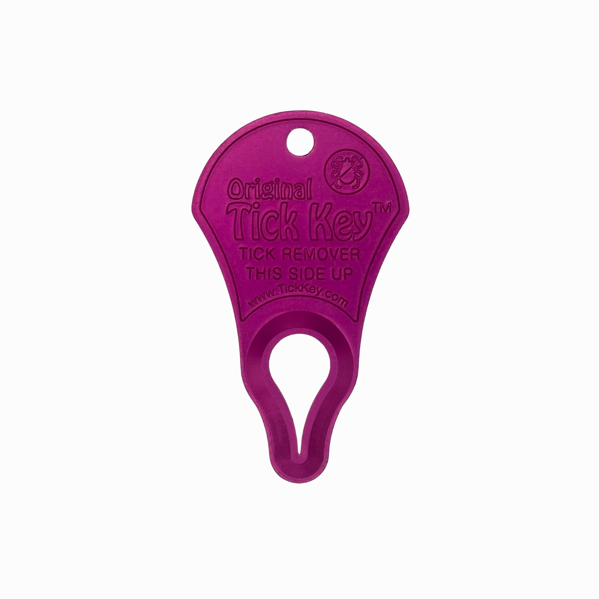 The Original Tick Key - Tick Detaching Device - Portable, Safe and Highly Effective Tick Detaching Tool (Pink)