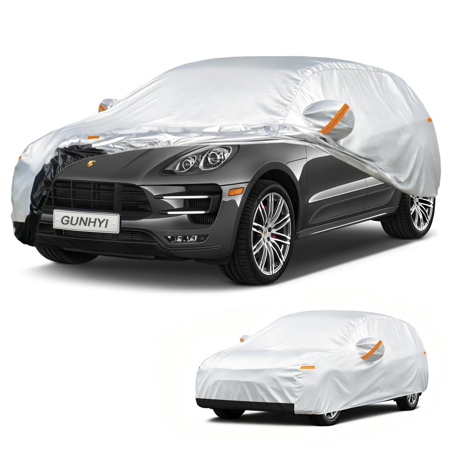 GUNHYI Waterproof SUV Car Cover Custom Fit Porsche Macan (2014-2025) | All-Weather outdoor sun/rain/dust/snow protection, durable breathable Oxford fabric, soft paint-safe, cover for Automobiles.