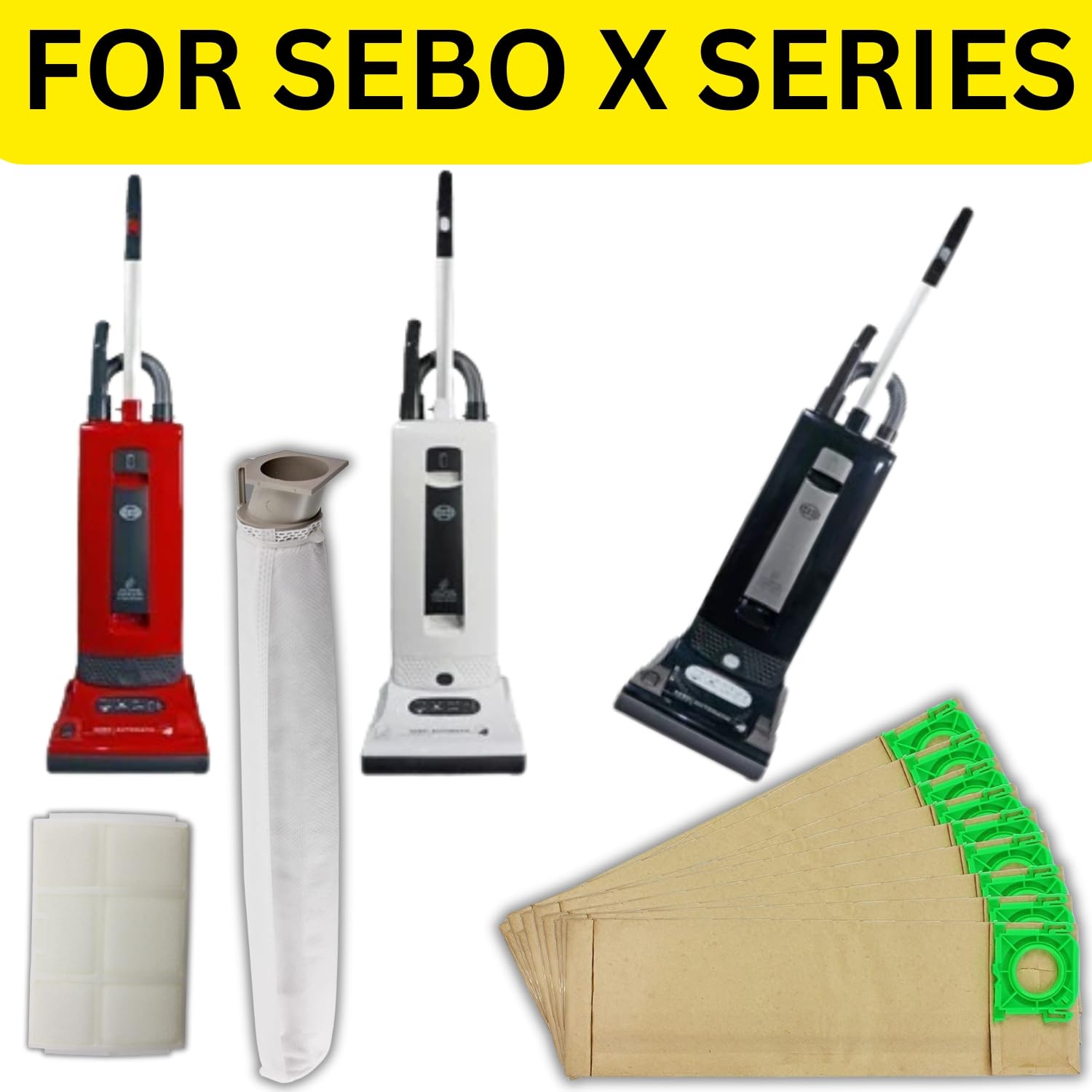 10 Sacchetti Per Aspirapolvere Sebo K1 K3, Filtri In Microfibra Non Tessuto Per Cilindri Airbelt, Sostituto 6629ER, Massima Performance - 4