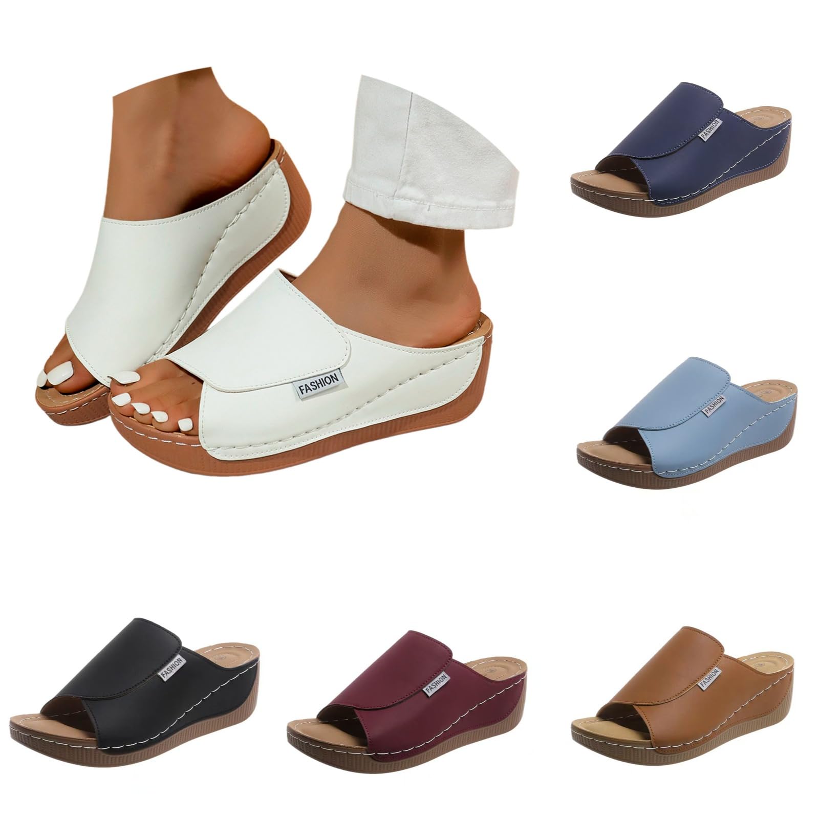 Vivastep Orthopädische Sandalen Damen - Ergonomische Keilsandalen Mit Fußgewölbestütze