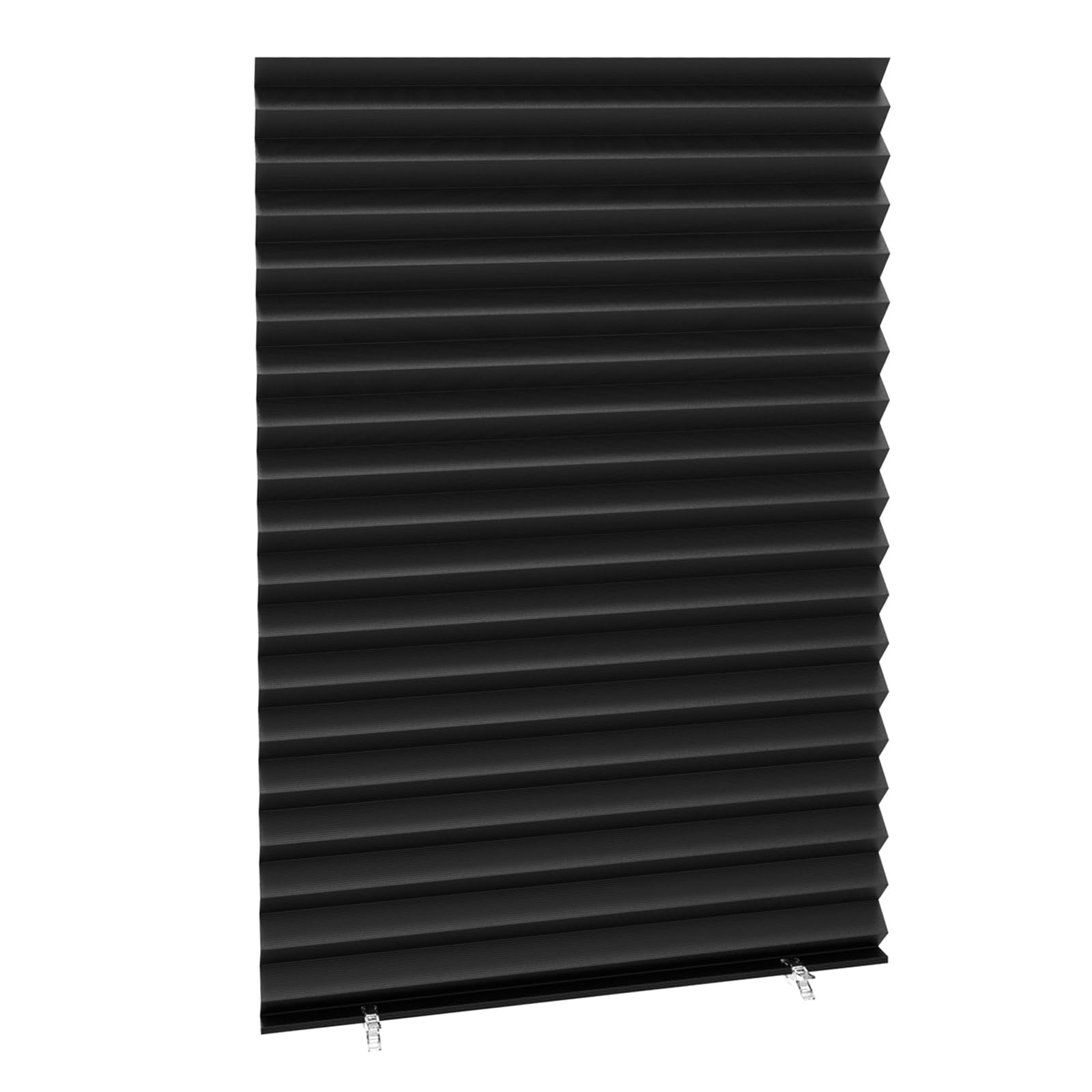 Temporary Blinds,Instant Easy to Install No Tools Needed Fits Any Size Cordless Window Blinds (90 x 180cm, Black)