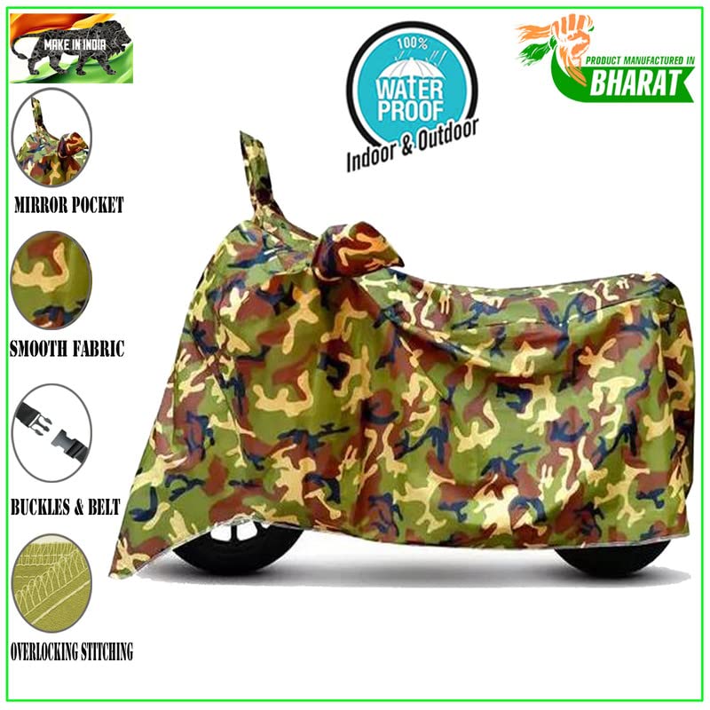 Image of HEDWING-Waterproof Bike Scooty Two Wheeler Body Cover Compatible for Jawa Forty Two Lumos /UV-Rays /Heat Protection /Birds Dropping /Scratchproof /Dust Proof /All Varient[6X6 Jungle Print AGMJ]
